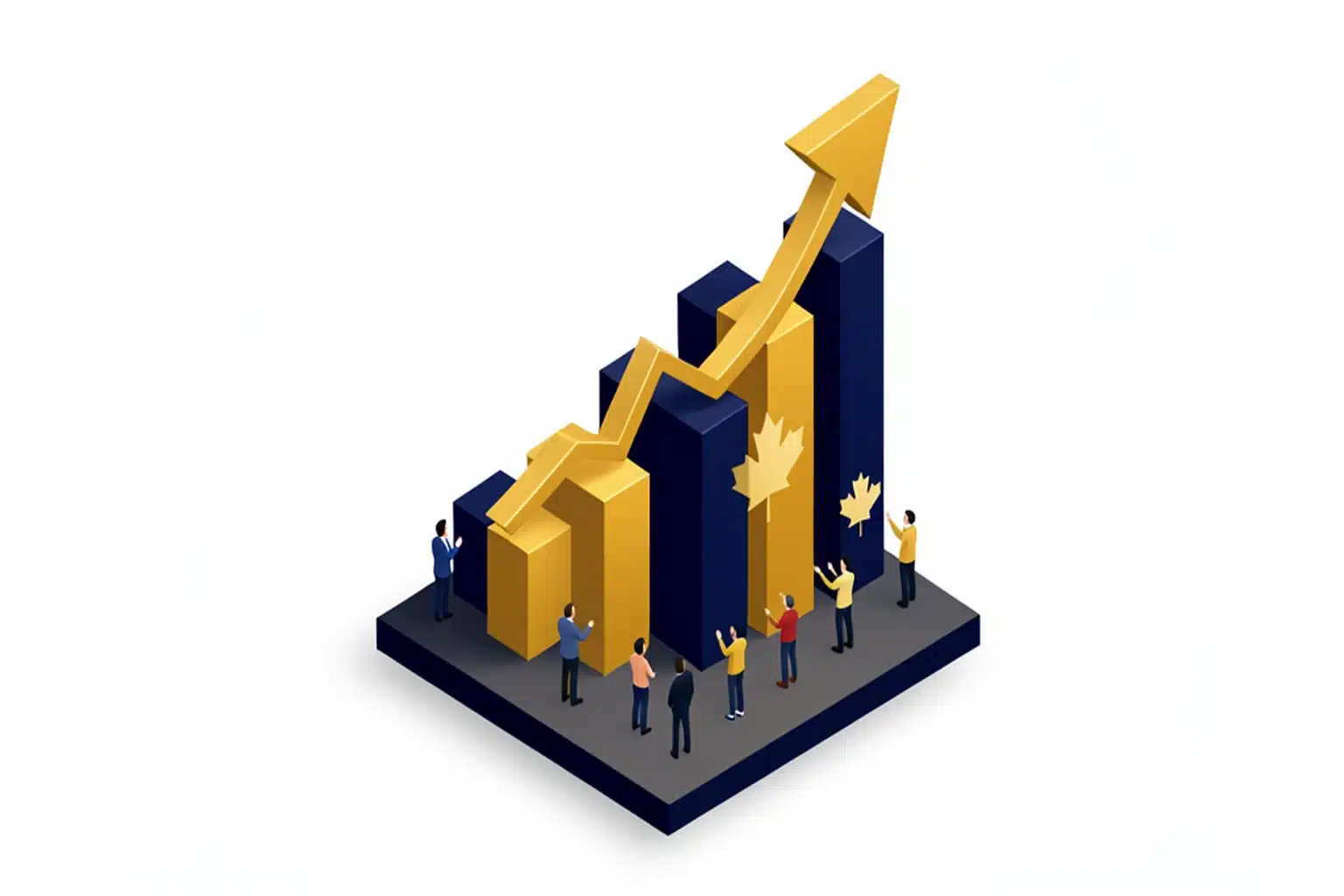 Canadian investment growth chart concept